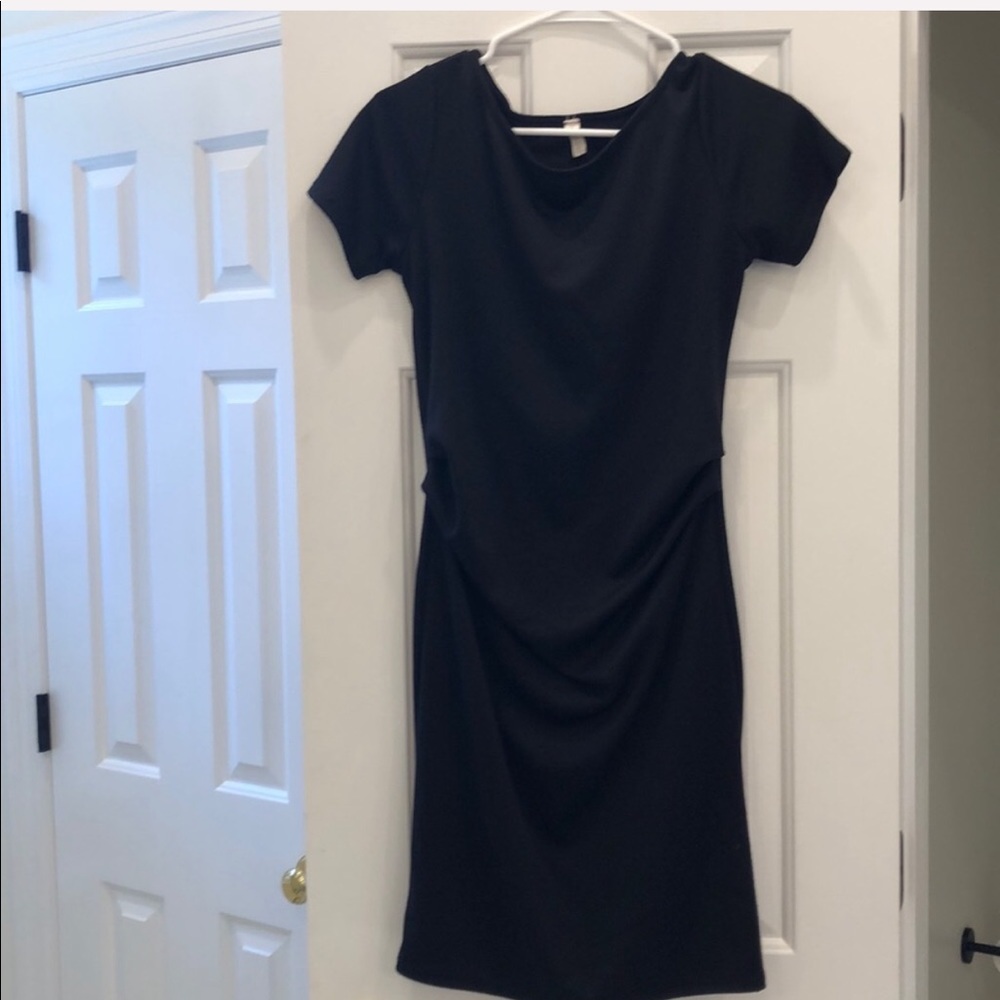 Pinkblush fitted maternity dress black